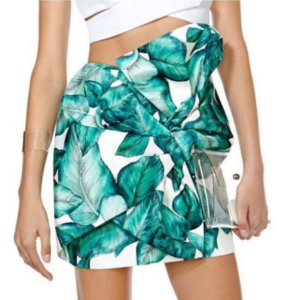 C/MEO Cameo Palm Print Mini Skirt